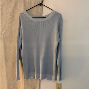 L.L. Bean Soft Blue Crew Neck Sweater